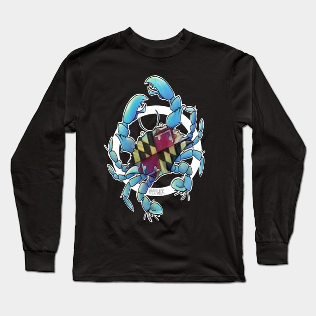 maryland blue crab Long Sleeve T-Shirt by elywick